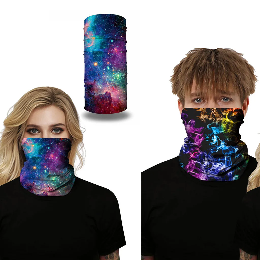

Unisex Fashion Print Bandana Rave Neckwarmer Headwrap Riding Face Mask Windproof Hiking Cycling Elastic Scarves Headscarf