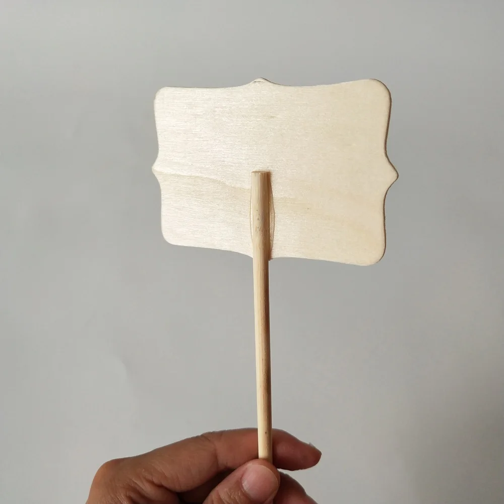 100 шт./лот D8 * H17CM ярлыки для растений метки овощей этикетки древесины дома SF 131