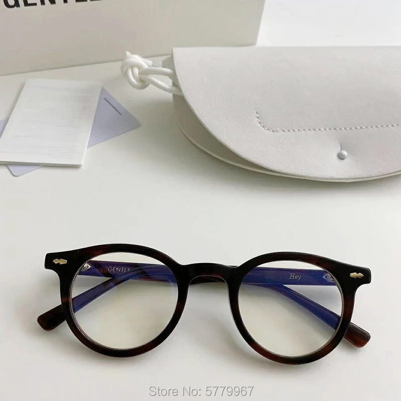 

2020 Hey Sunglasses Round Vintage Acetate Eyeglasses Frames Gregory Peck Women Prescription Myopia Optical Clear Frames Eyewear