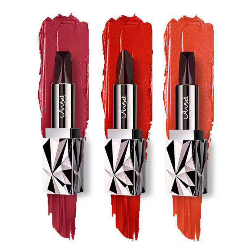 

Black Diamond Three-color Lipstick Rotten Tomato Cow Blood Koi Mixed Color Waterproof Not Sticky Cup Lipstick
