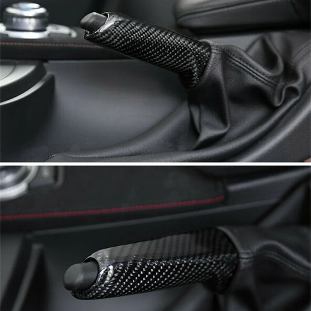 

Decoration Handbrake Cover Real carbon fiber Handbrake Cover Carbon Fiber Cartoon High Quality