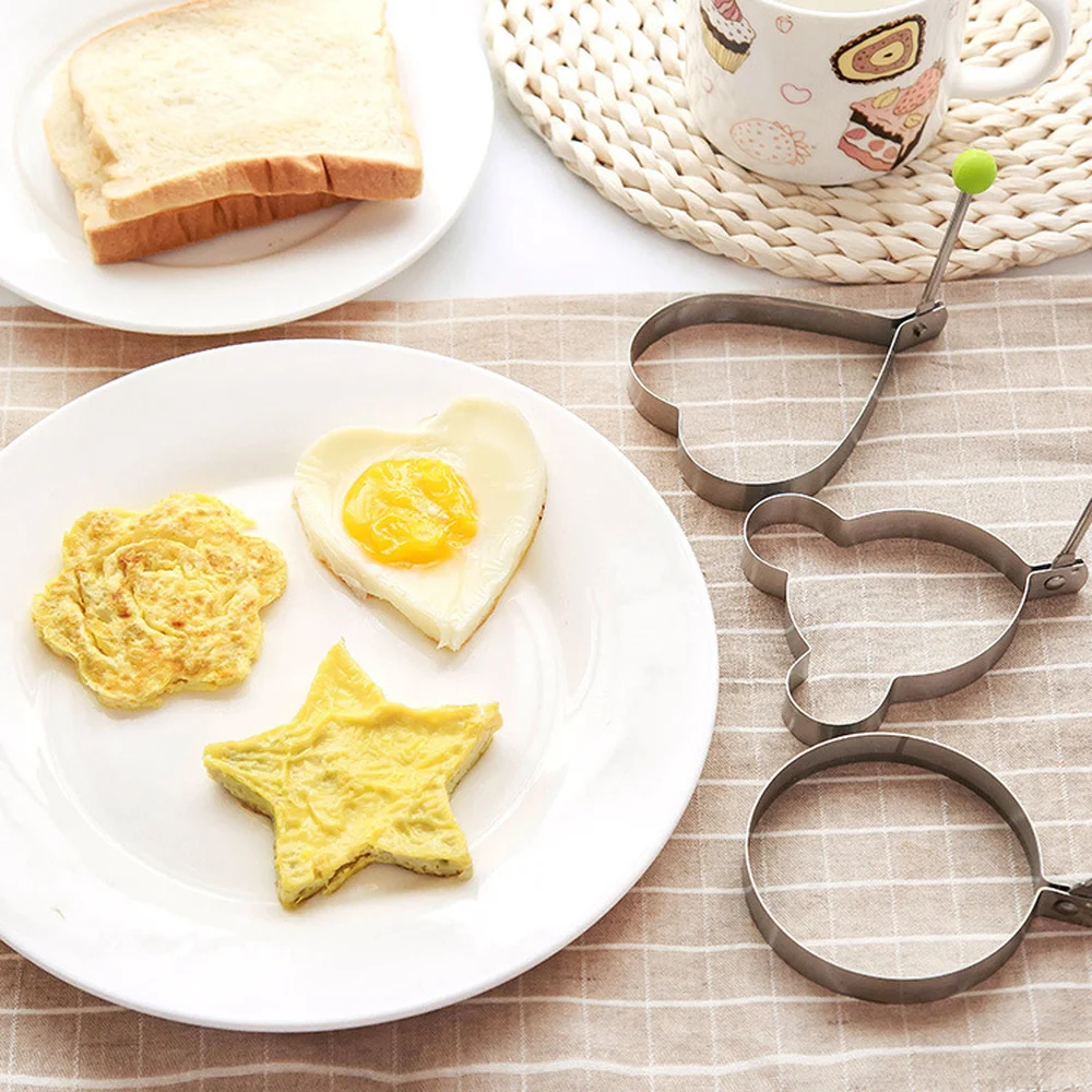

1 Pc Stainless Steel Omelette DIY Breakfast Egg Pancake Forming Mold Cooking Kitchen Accessory Tool