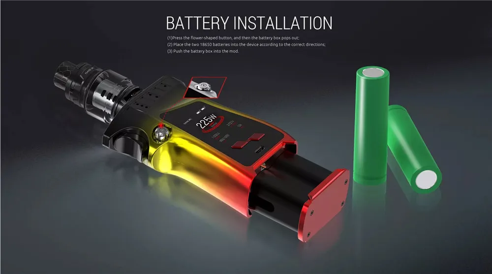 SMOK электронная сигарета Mag Комплект 225 Вт коробка мод Vape комплект E кальян испаритель FV12 Prince POD бак Coilelektronik sigara Nord S019