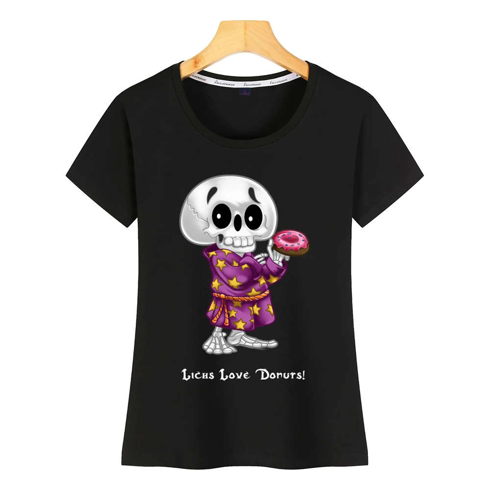 Топы Футболка Для женщин Lichs любовь пончики s органический комиксов надписями