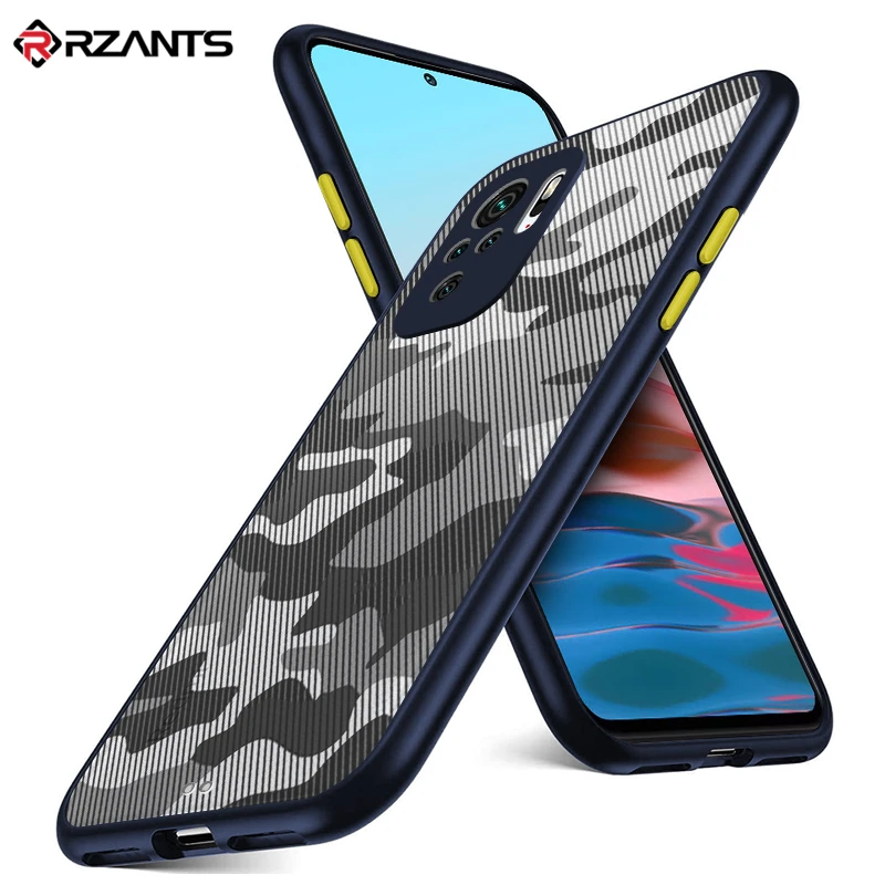 

Rzants For Xiaomi Redmi Note 10 10S Redmi Note 10 Pro Max 4G Case Soft Casing [Camouflage] Ultra Slim Thin Matte Touch Cover