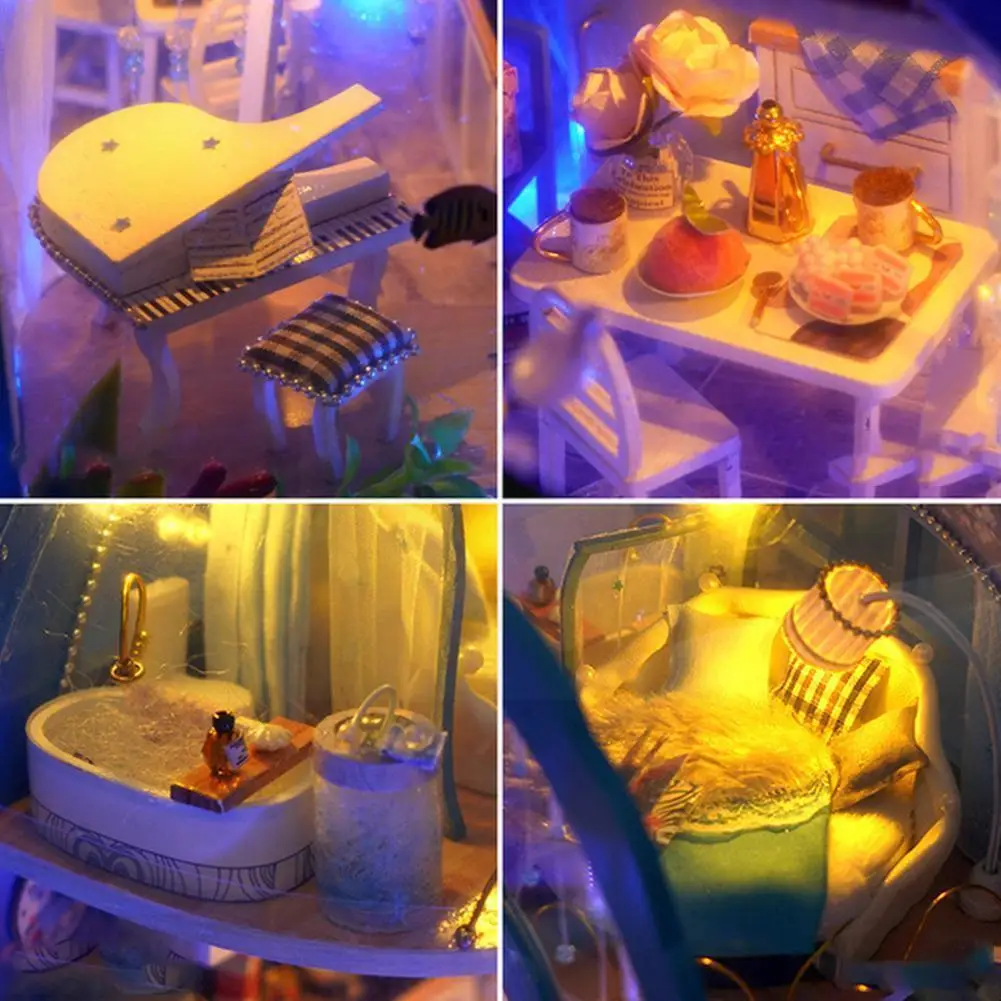 

Детская палатка «сделай сам», темно-синий, ручная сборка для переноски, создание мебели, миниатюрный дом с домом J2s3