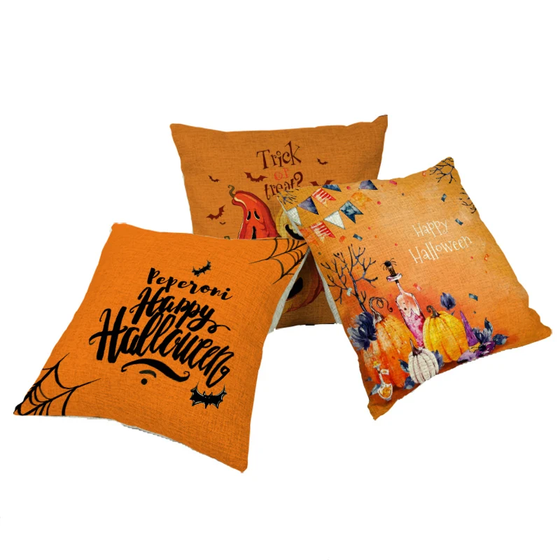 

45Cm*45Cm Animal Halloween Letter High Quantity Cushion Cover Sofa Pillow Case Thanksgiving Decorations Pillows Decor Home