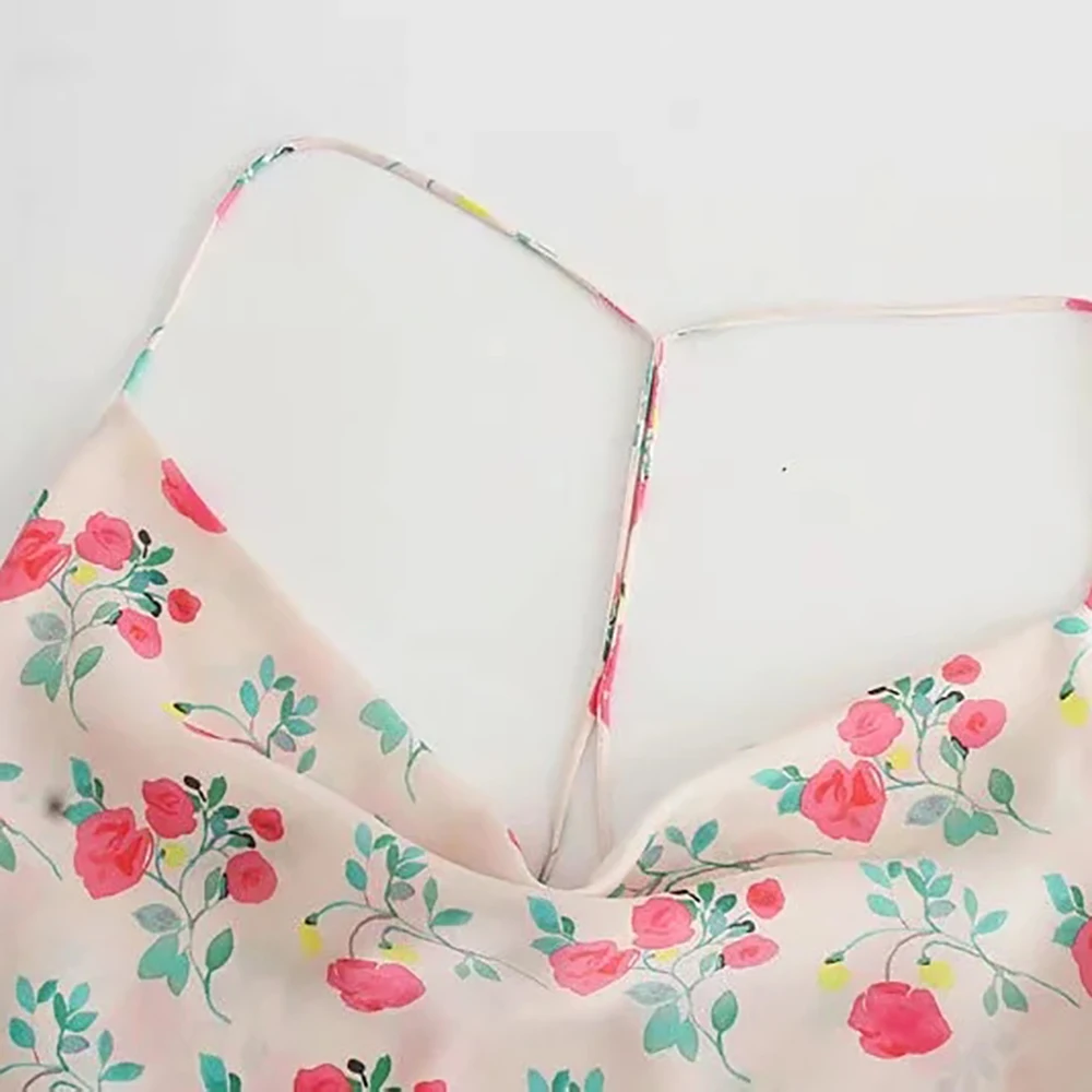 

2021 European and American fashion trend summer new slim and versatile Floral Print Blouse