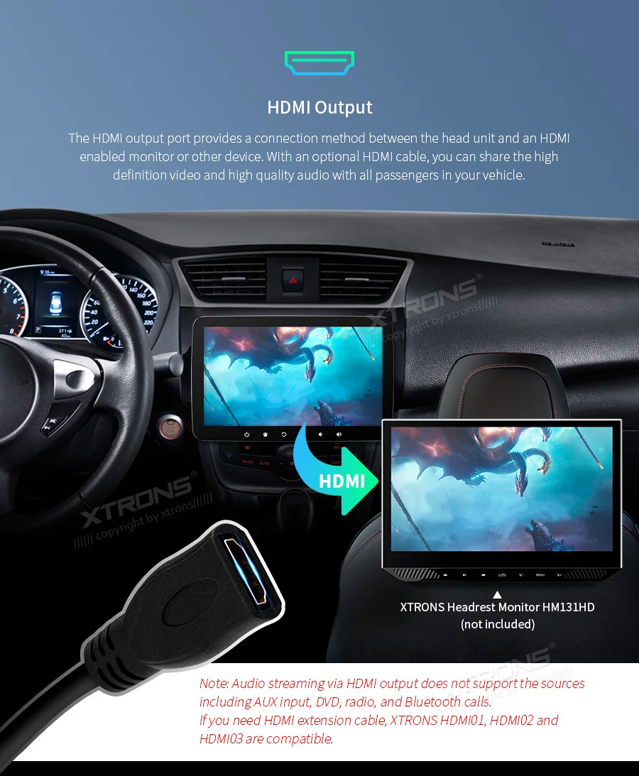 Автомобильный DVD-плеер XTRONS 1 DIN Android 10 с регулируемым дисплеем и HDMI-выходом |