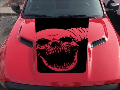 Виниловая наклейка для грузовика Dodge Ram Skull Grunge Rebel Graphic Pick Up|Наклейки на