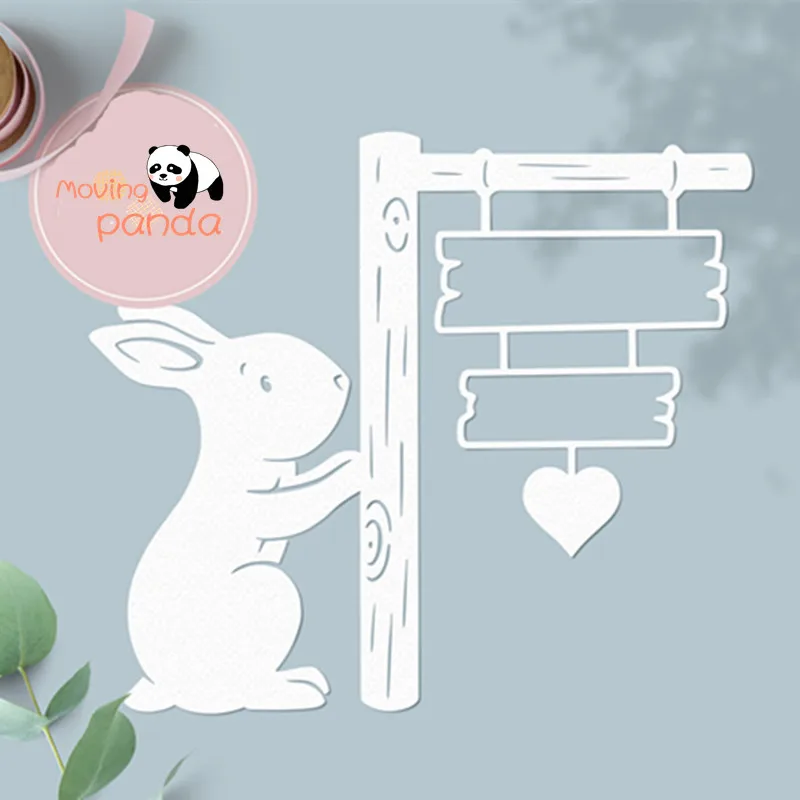 Этикетка кролик металлический Трафаретный вырубной штамп Трафареты для