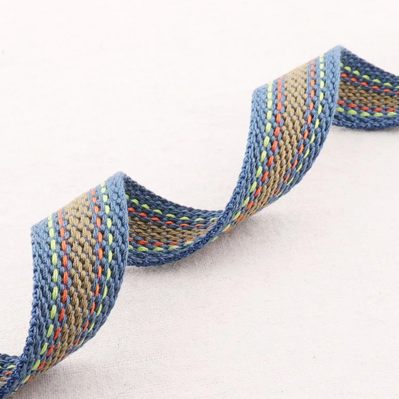 Голубой хлопковый брелок для ключей тканевый с ремешком ручка тоут изготовления