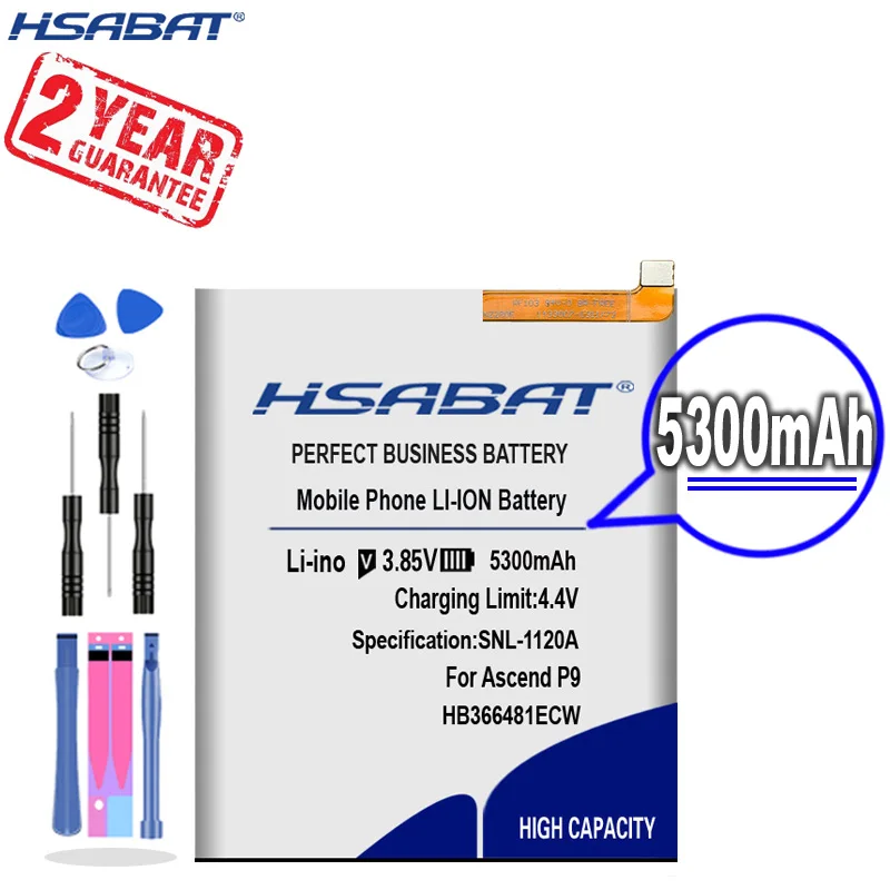 Аккумулятор 5300 мАч HB366481ECW для Huawei P9 5C (P9 G9 P10 p20 9 Lite)G9 Honor 8 /Honor Lite/ Y6 II honor 6c pro v9 play |