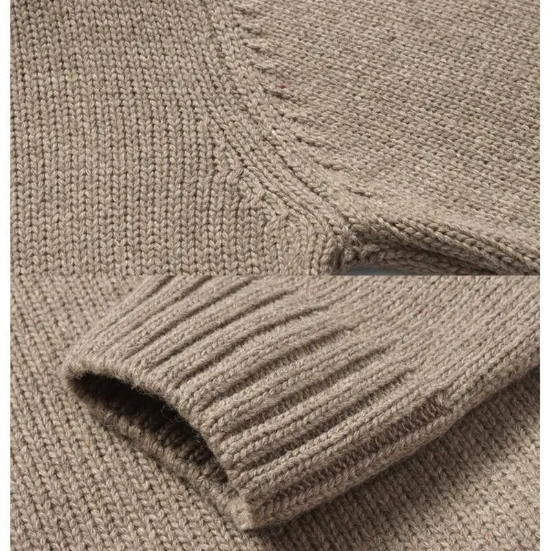 

Zoulv Men 'S Thick Stand Collar Pullover Korean Full Sleeves Slim Solid Mens Sweaters Brand Fashion Mens Wool Cardigan Sweaters