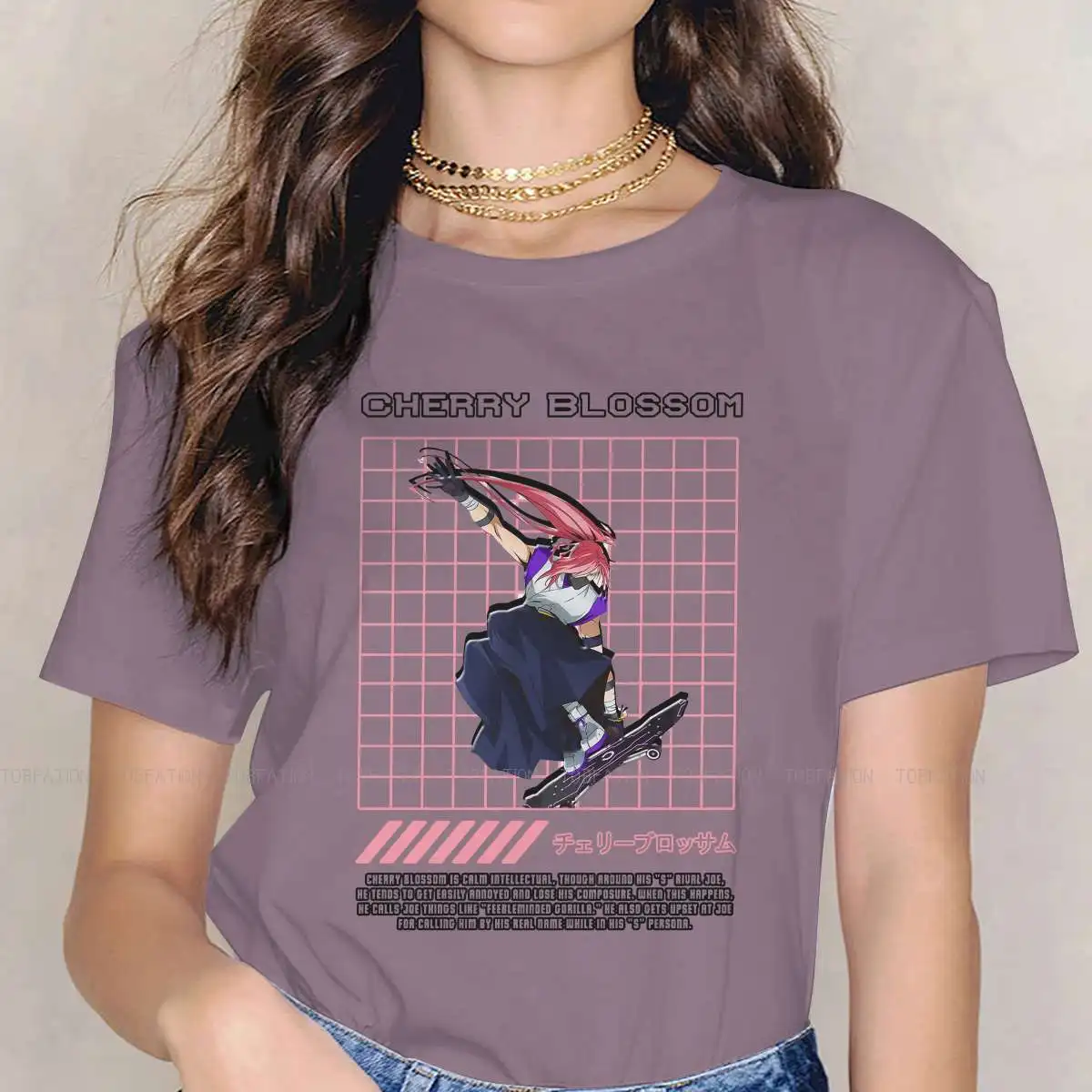 

Женские хипстерские футболки с рисунком вишни-бокса SK8 the Infinity Reki Langa Hasegawa, топы из чистого хлопка в стиле Харадзюку, футболка большого размер...