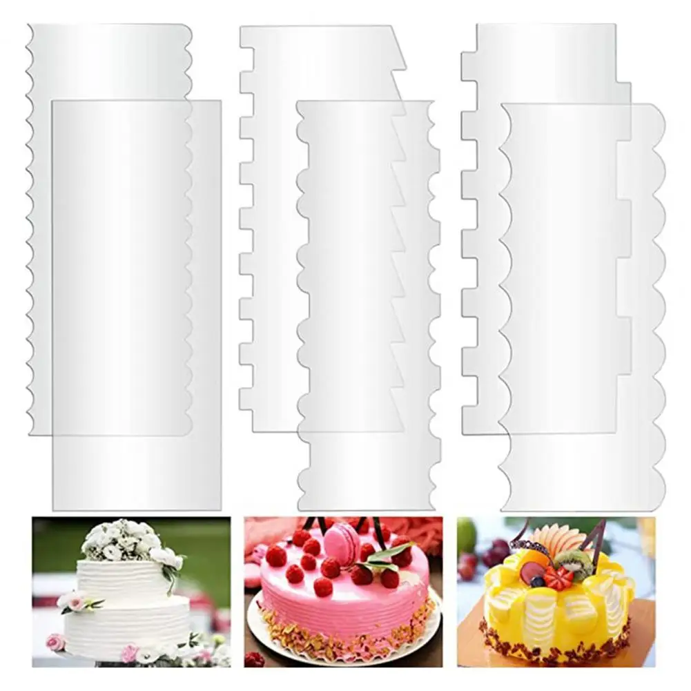 

6 шт./компл. полезный скребок для выпечки эргономичный дизайн долговечный скребок для торта полосы по краям скребок для торта