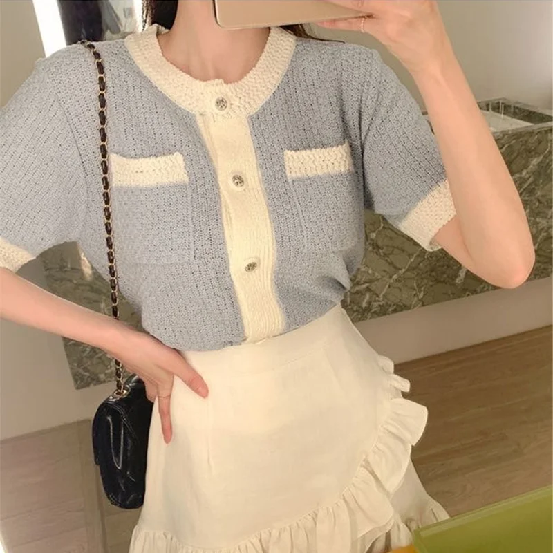 

Sweet Irregular Ruffles Skirts Simple Solid Korean Chic Mini Woman Skirts Elegant All Match Casual Faldas Mujer Moda Summer 2021