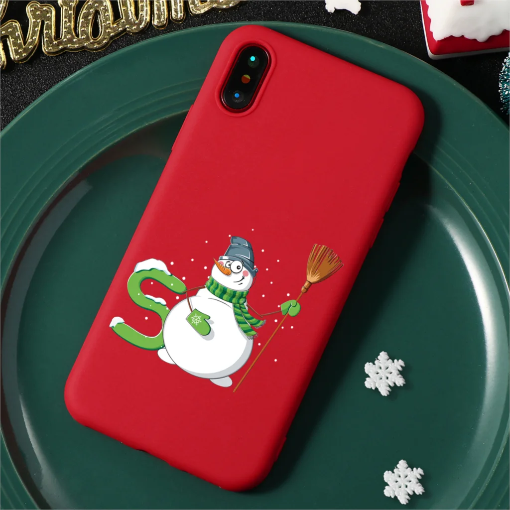 Merry Christmas, Матовые чехлы для телефонов, чехол для iPhone X, 7, 8 Plus, 6, 6 S, 5, 5S, SE, XS Max, XR, Мягкая силиконовая задняя крышка из ТПУ, новогодний чехол - Цвет: sdxrs