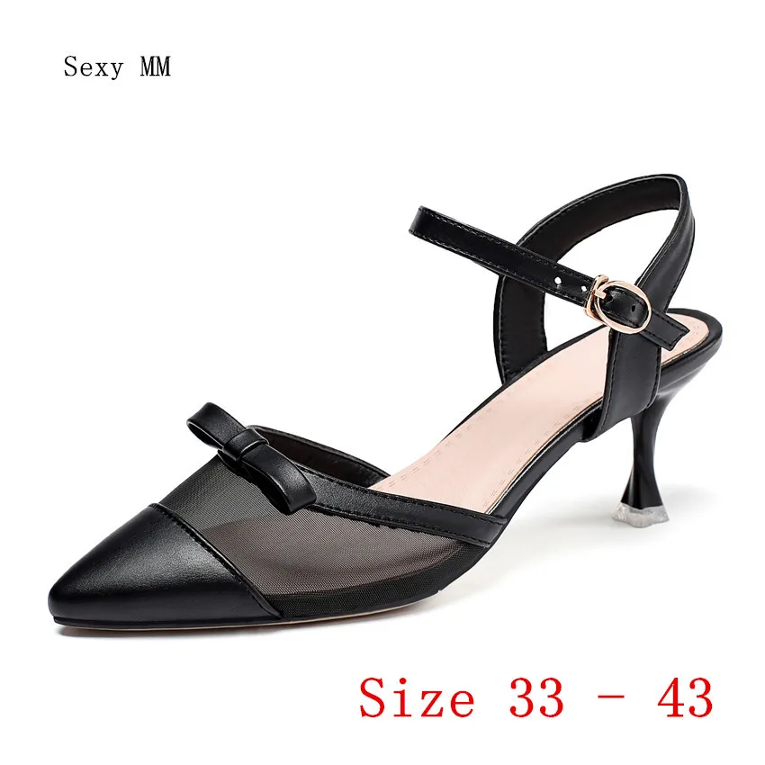 

Summer High Heels Women D'Orsay Pumps High Heel Shoes Slingbacks Stiletto Woman Wedding Shoes Small Plus Size 33 - 40 41 42 43