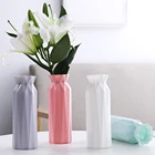 Пластиковая ваза в скандинавском стиле, Геометрическая ваза для цветов, оригами, защита от падения, керамическая ваза, цветочный горшок, корзина для цветов, свадебное украшение для дома