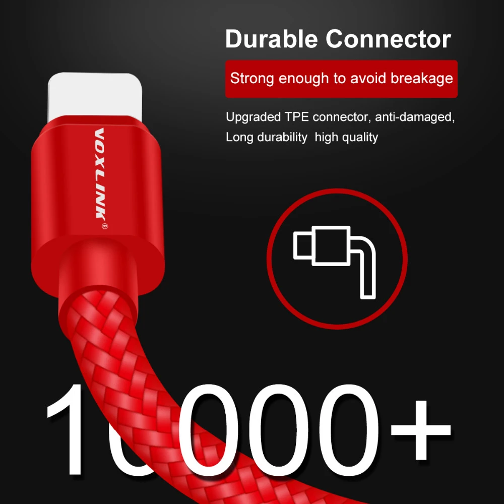 VOXLINK кабель USB 5V 2A 8PIN USB кабель для передачи данных для iPhone X, 8, 8 plus, 7, 6, 6s 6plus SE 5S iPad mini 2/3/4/iPad 5 Air iPad кабель для мобильного телефона