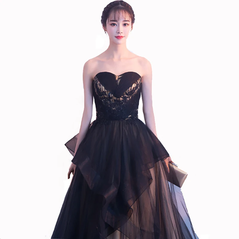 

Floor-length Sleeveless Formal Prom Party Gowns Long Evening Dresses 2021