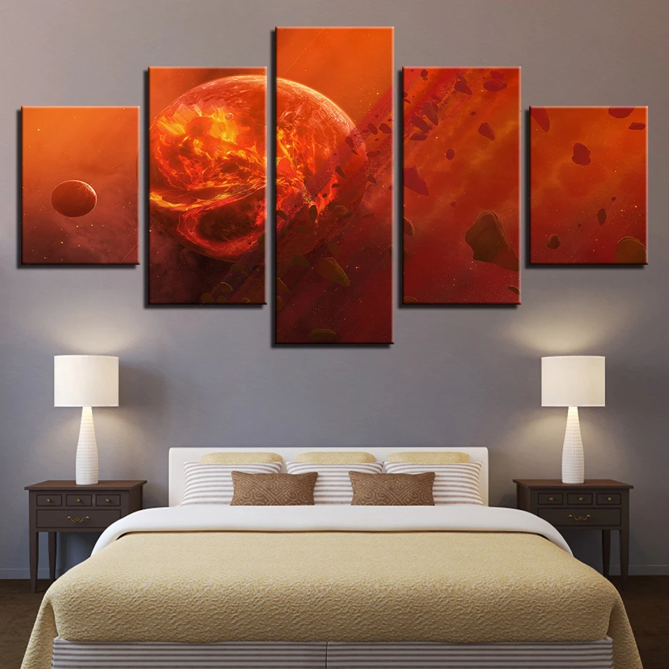 Spaceman земля Юпитер Венера Солнце Луна и Вселенная 5 шт. настенные картины для