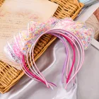 Ободок для волос с кошачьими ушками, ободок для волос с разноцветными блестками, аксессуар для волос