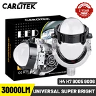 Светодиодные лампы Carlitek для фар автомобиля, 3,0 дюймов, 9005 лм, H4, H7, 9006, 6000K