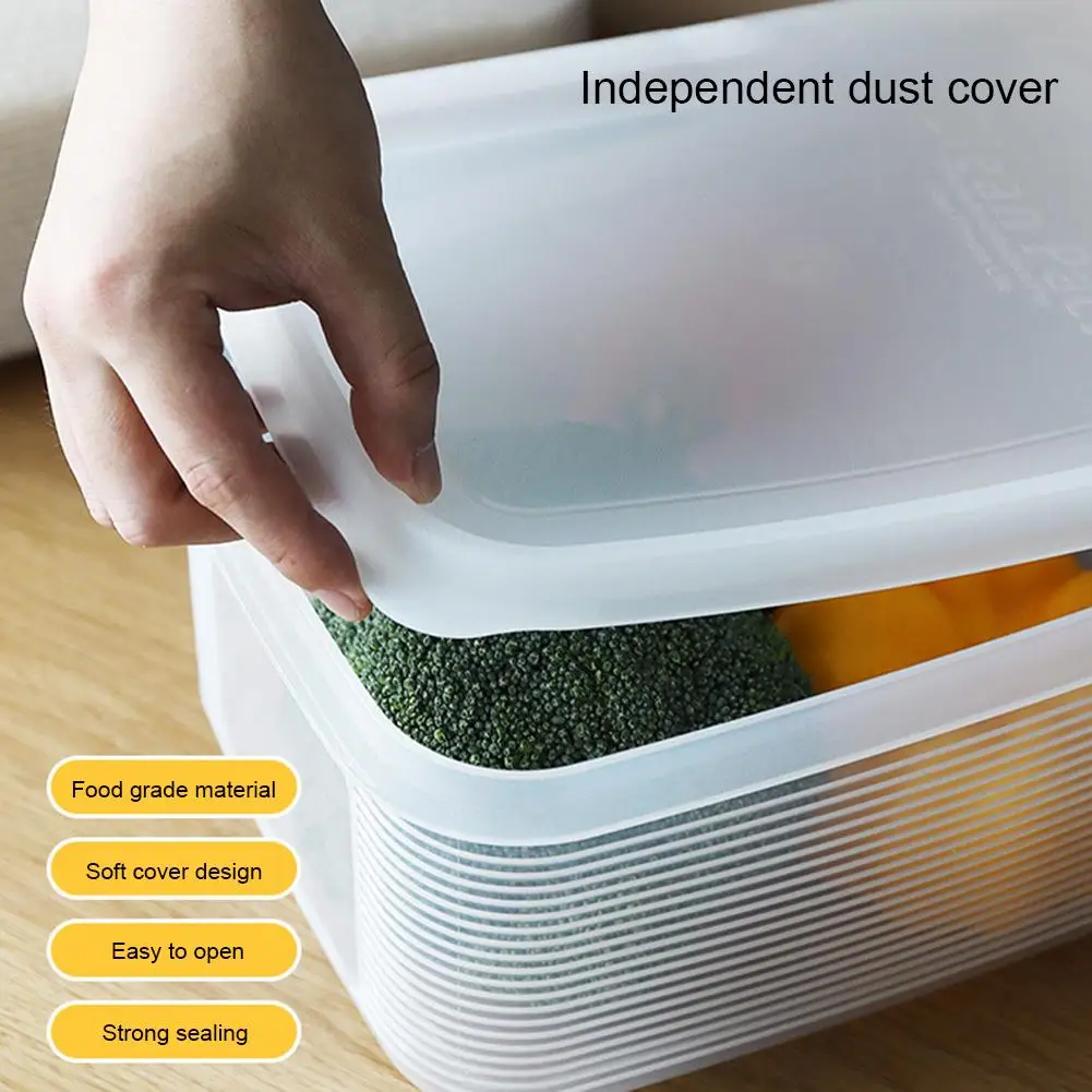 Большой Ёмкость органайзер для холодильника Пластик ящик хранения фруктов и