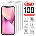 4 шт. 10D Temepred стекло для iPhone 13 Pro Max Защитное стекло для iPhone13 Pro Max ipone 13 mini 13Pro прозрачная HD пленка