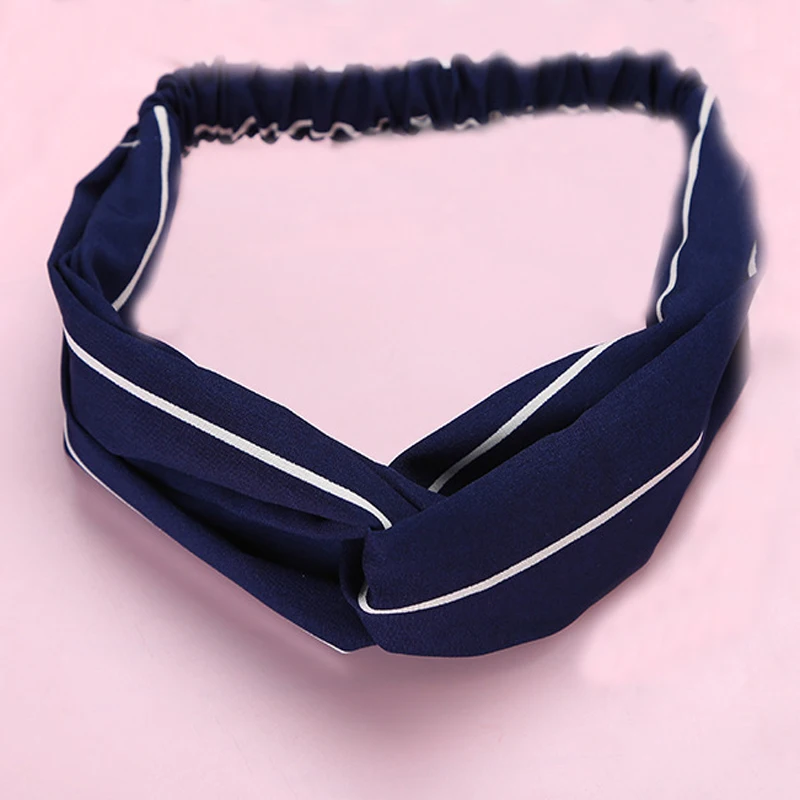 New Bohemia Headbands Cross Shaped Women Cute Striped Hairdbands Female Summer Fashion Headwear Headwrap Hair Accessories Turban |