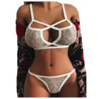 Lenceria чувственный женский сексуальный бюстгальтер-клетка и трусики, комплект нижнего белья, эротическое белье, сексуальный костюм, бюстгальтер на бретельках с вырезами, комплект порно