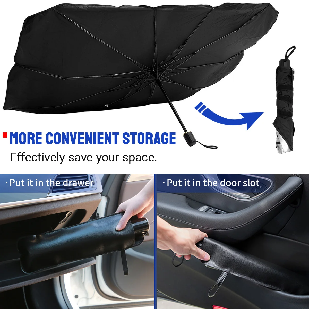 

Car Front Window Sunscreen Parasol Coche Sun Umbrella Interior Windshield Sunshade Cover UV Protection Shade Auto Accessories