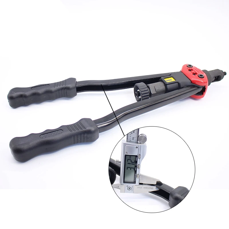 

16 inch (400Mm) Heavy Duty Double Hand Manual Riveter Hand Riveting Tool Hand Rivet Nut M3/M4/M5/M6/M8/M10/M12
