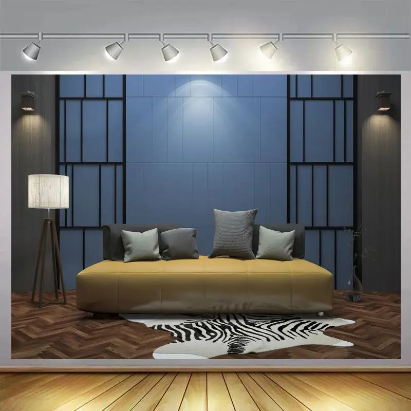 

Zebra Crossing Carpet Sofa Background Photography Family Portrait Interior Room Decor Backdrops Vinyl Poster Cover