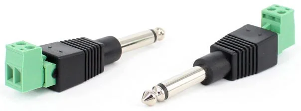NO7 6.35mm male 2 шт./лот 3,5 jack 6,35 мм разъем стерео адаптер 3,5 мм RCA аудио; моно-канал штекер к винтовой клемме аудио; моно-канал разъем - Цвет: NO7 6.35mm male