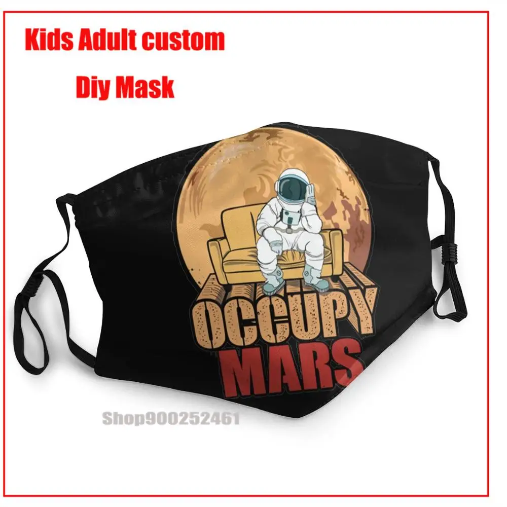 

Occupy Astronaut Cosmonaut DIY face mask fashion washable reusable face mask mouth mask with design funny face mask designer