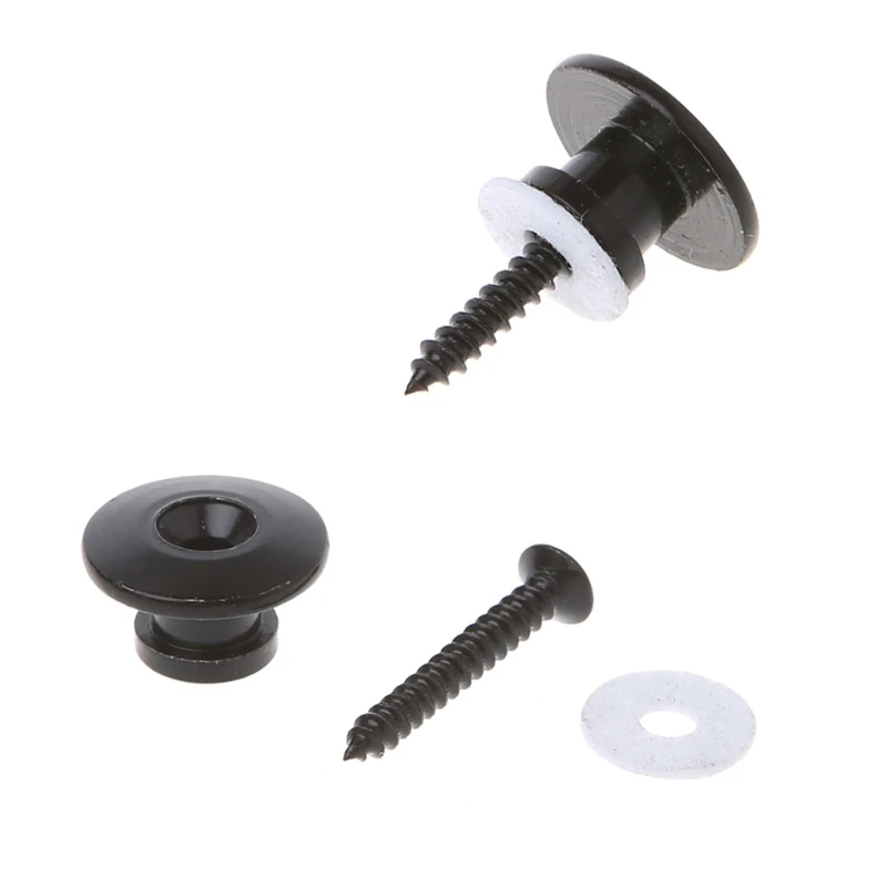

1 Pair Mushroom Head Electric Guitar Strap Buttons Locks with Mounting Screws