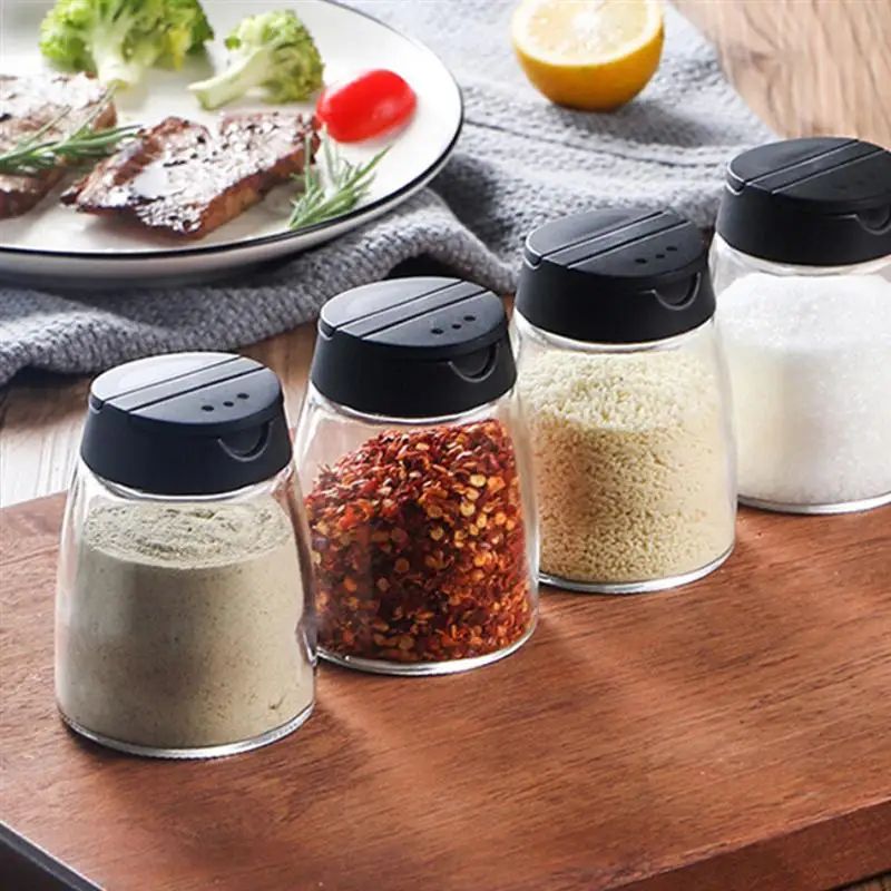 4 шт стеклянная приправа бутылка портативная прозрачная кухонные принадлежности