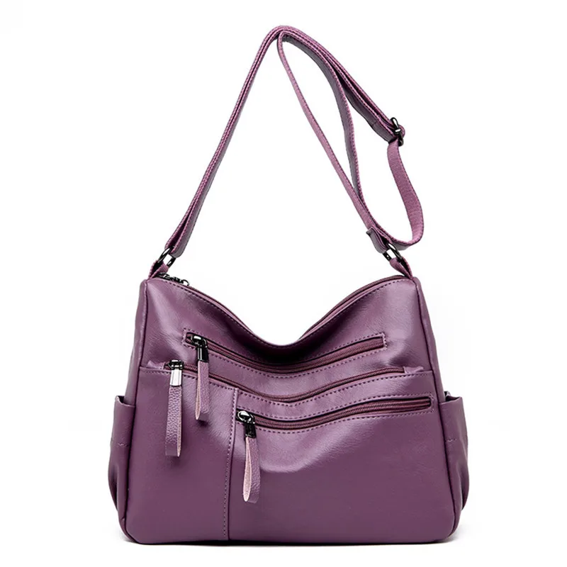 PURPLE Новинка, роскошные кожаные женские сумки, дизайнерские женские сумки-мессенджеры, женские сумки для женщин, женские сумки - Цвет: PURPLE