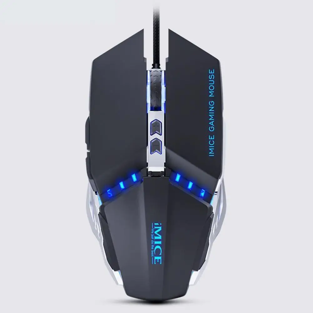 

IMICE T80 Wired Mouse 7-Button with LED Colorful Breathing Light 800/1600/2400/3200DPI LED Gaming Wired Mouse for Home Office
