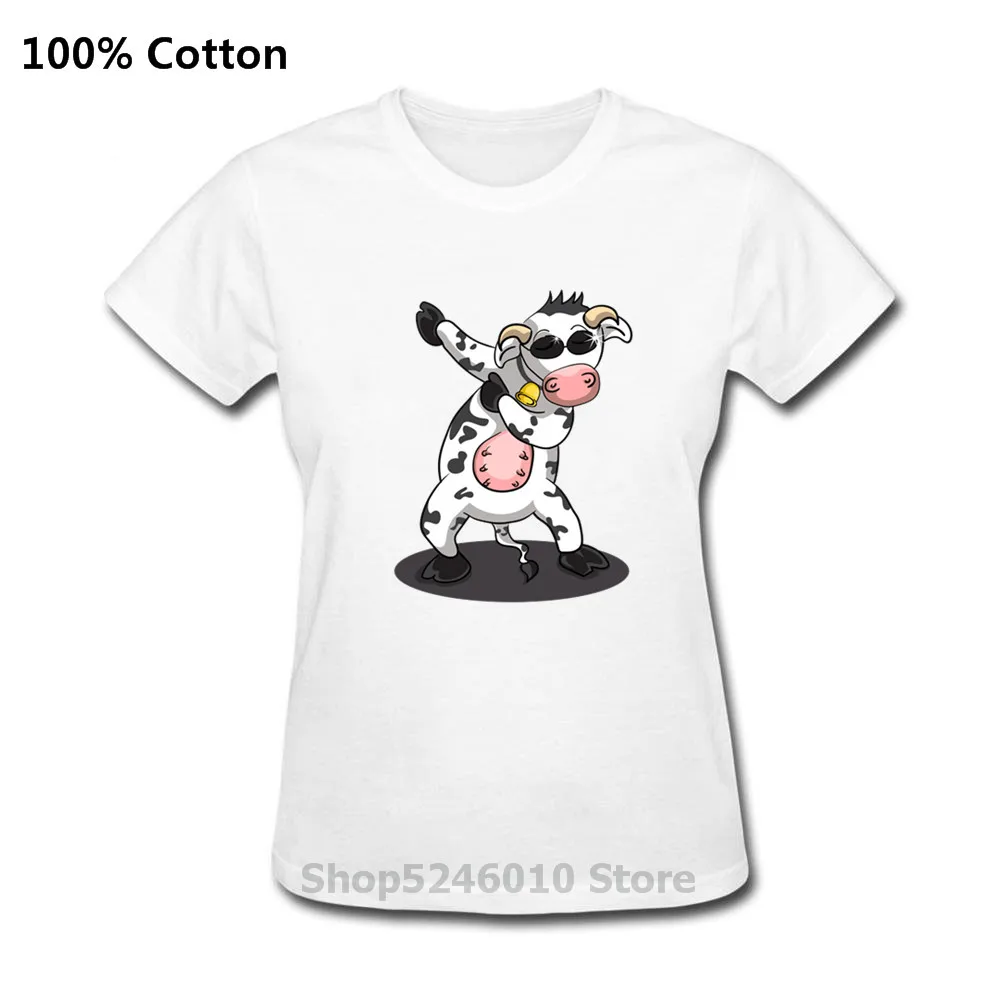 Потрясающая футболка Dab Dancing Cow Женская забавная с изображением животного подарки