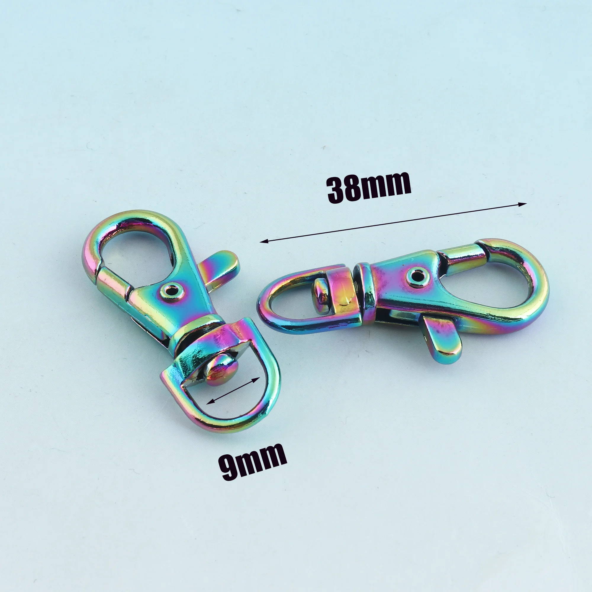 Радужная Поворотная застежка цветной карабин крючок для кошелька поводок пряжки