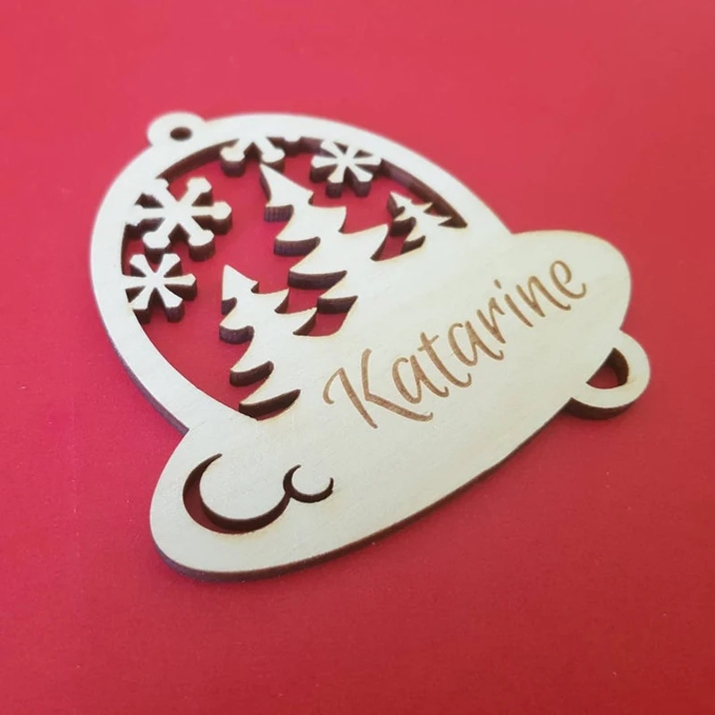 Именной орнамент на заказ персонализированный Рождественский шар