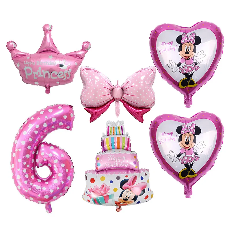 Набор воздушных шаров Минни Маус для девочек | Дом и сад