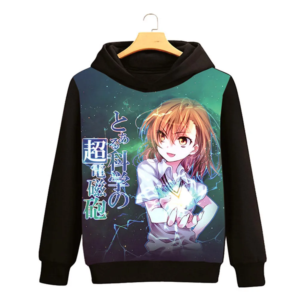 Толстовка с капюшоном для косплея Toaru Kagaku без железнодорожного оружия Misaka Mikoto Shirai