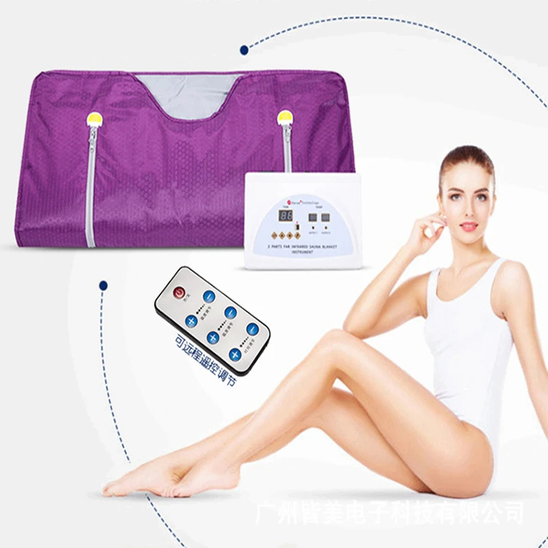 Manta de Sauna de infrarrojos lejanos para mujer, accesorio de 2 zonas para p&eacute;rdida de peso, FIR ponderado, para adelgazar, Fitness, 110/220V-5