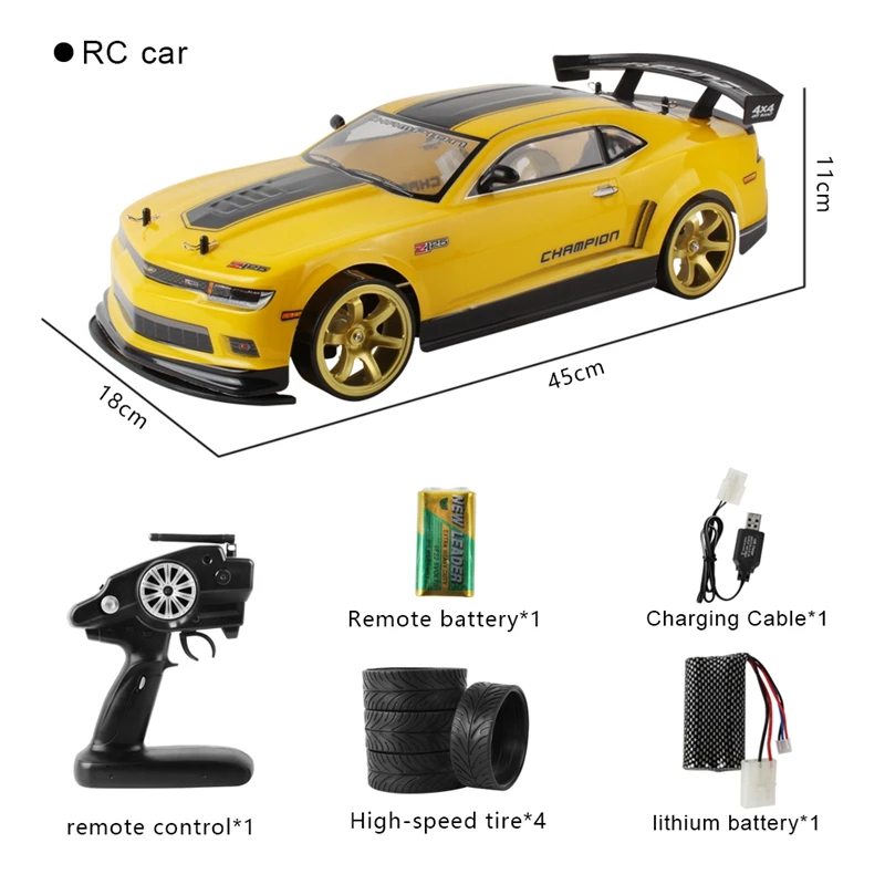 

1:10 70Km/H 2.4G RC Car Drift Racing Car Championship 4WD Battery Off Road Radio Remote Control Vehicle Toys&Gifts