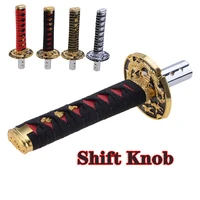 universal manual 150mm samurai knife gear shift knob long sword handle shifter lever interior personalized decoration parts